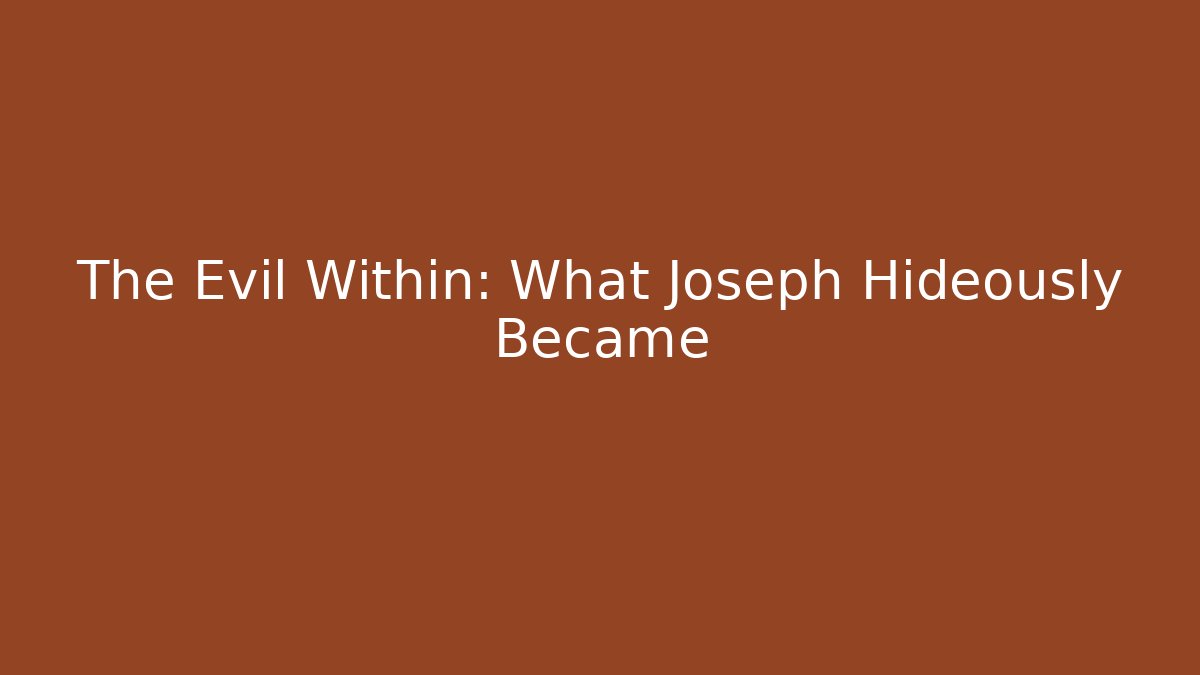 The Evil Within: What Joseph Hideously Became