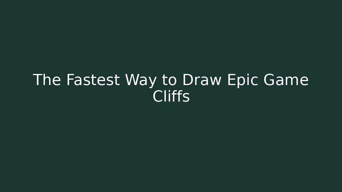 The Fastest Way to Draw Epic Game Cliffs - Critter Realm