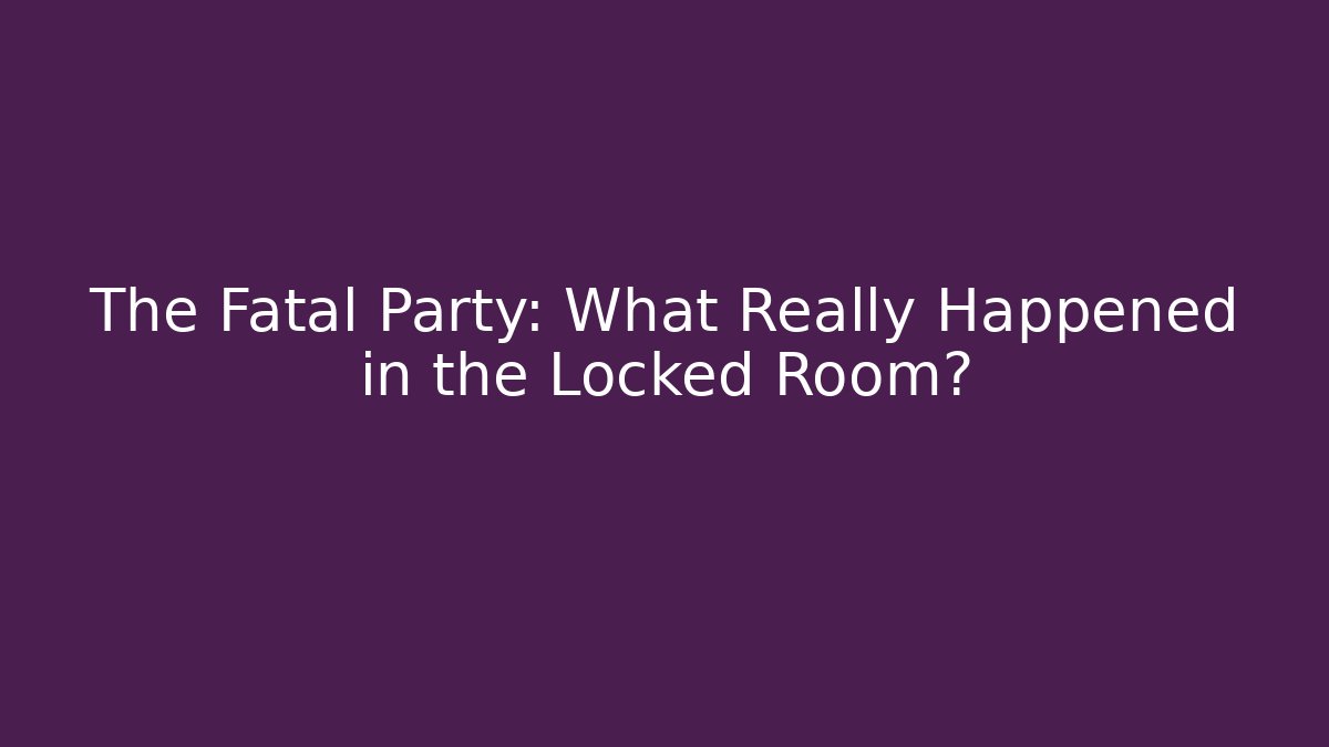 The Fatal Party: What Really Happened in the Locked Room?