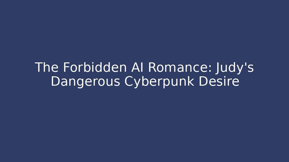 The Forbidden AI Romance: Judy's Dangerous Cyberpunk Desire