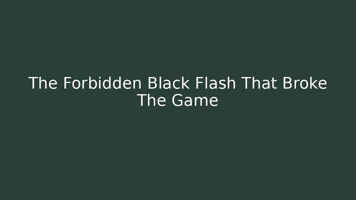 The Forbidden Black Flash That Broke The Game - Critter Realm