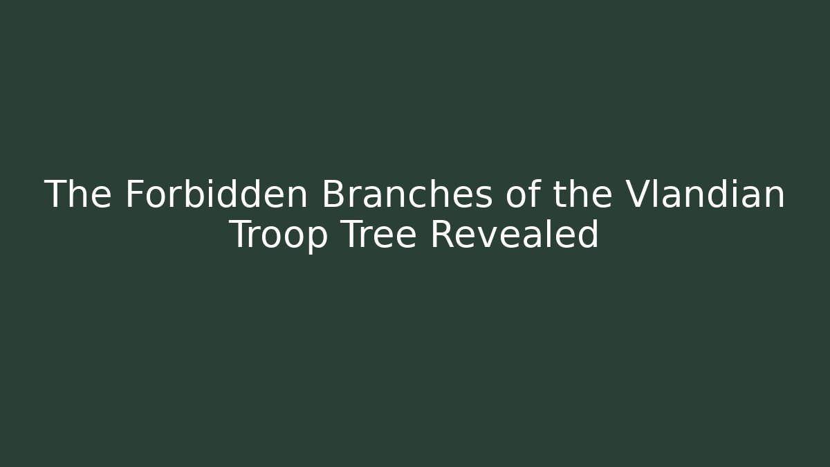 The Forbidden Branches of the Vlandian Troop Tree Revealed