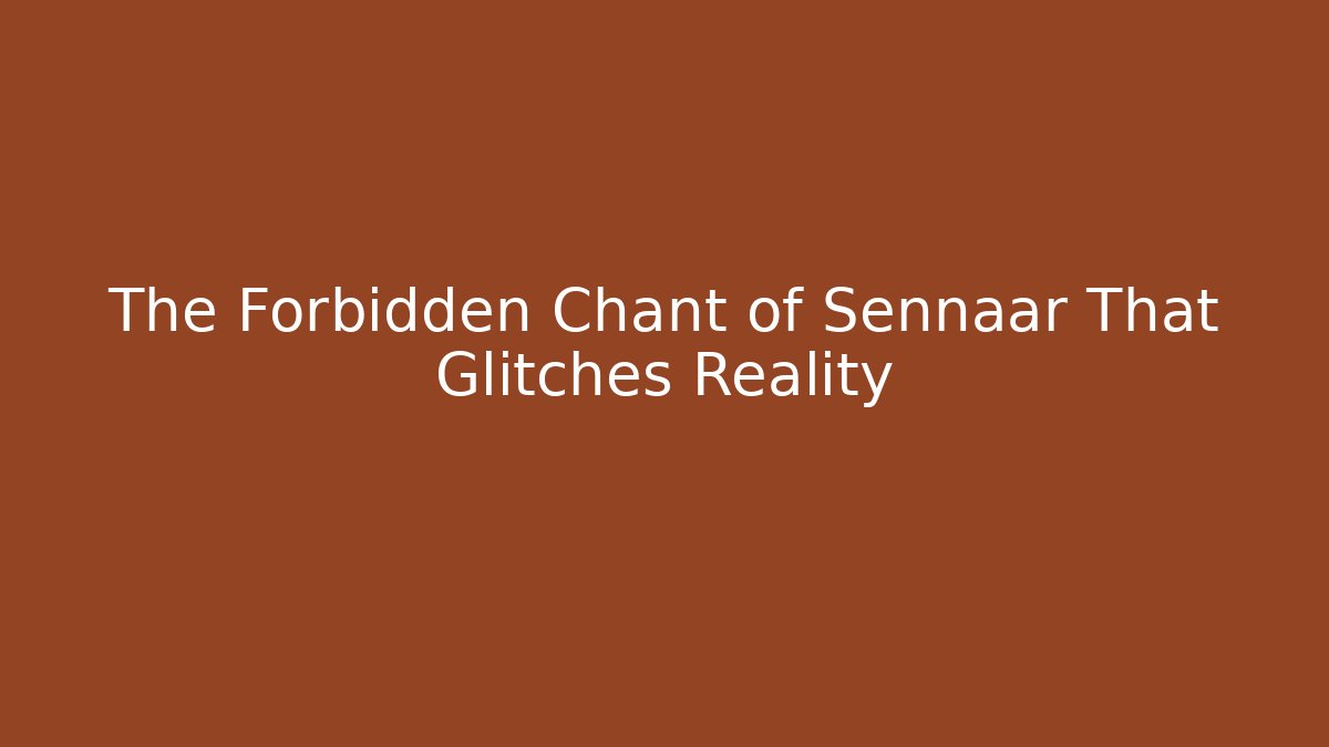 The Forbidden Chant of Sennaar That Glitches Reality