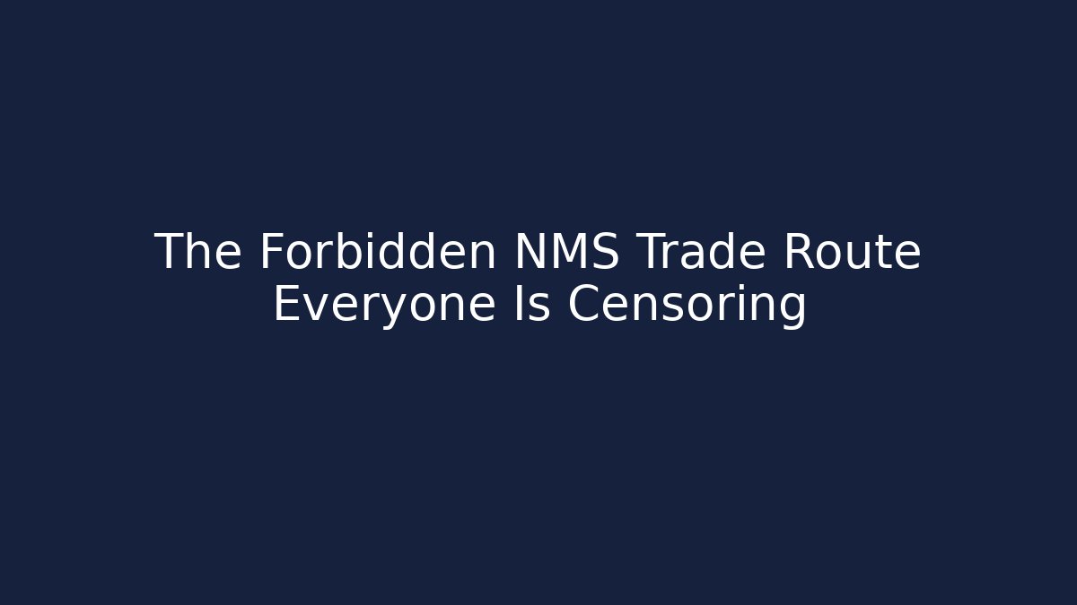 The Forbidden NMS Trade Route Everyone Is Censoring
