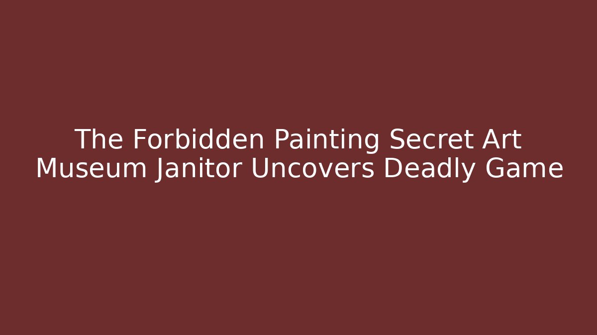 The Forbidden Painting Secret Art Museum Janitor Uncovers Deadly Game
