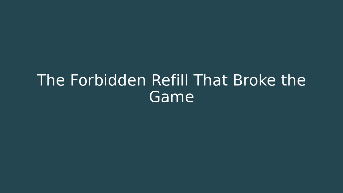 The Forbidden Refill That Broke the Game - Critter Realm