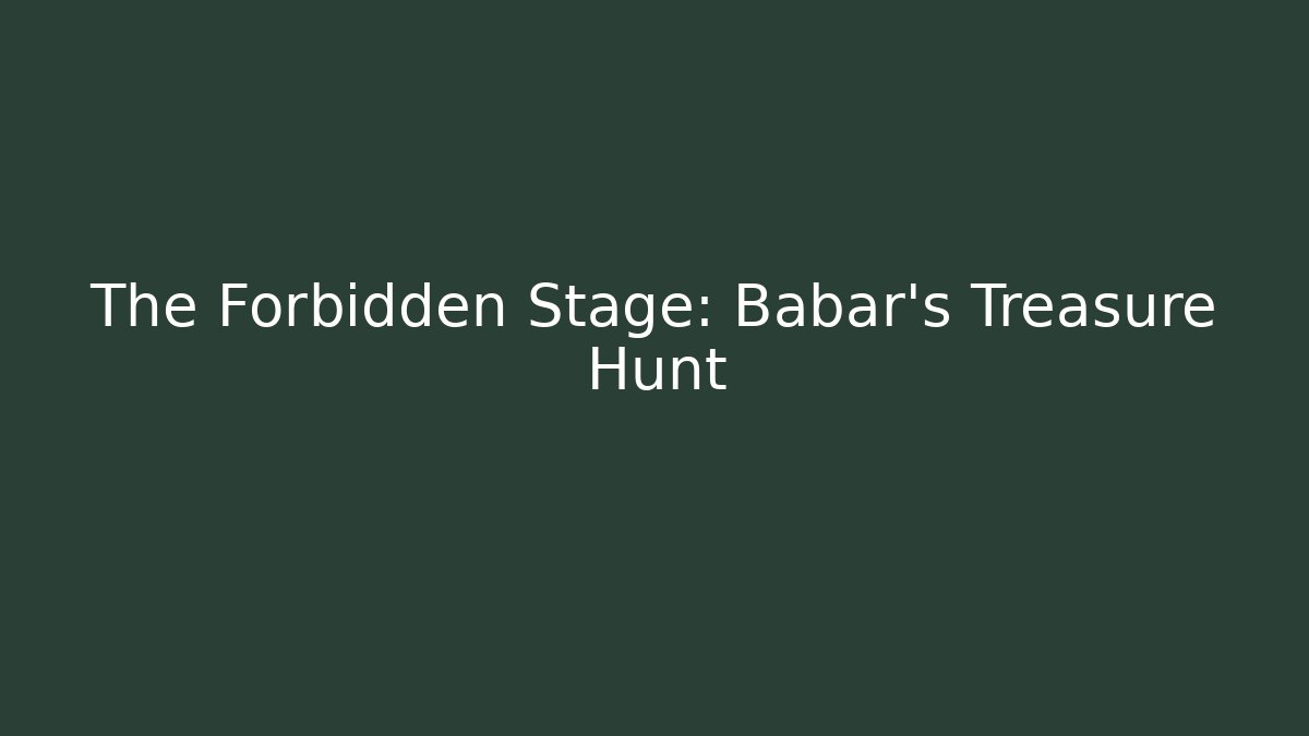 The Forbidden Stage: Babar's Treasure Hunt - Critter Realm