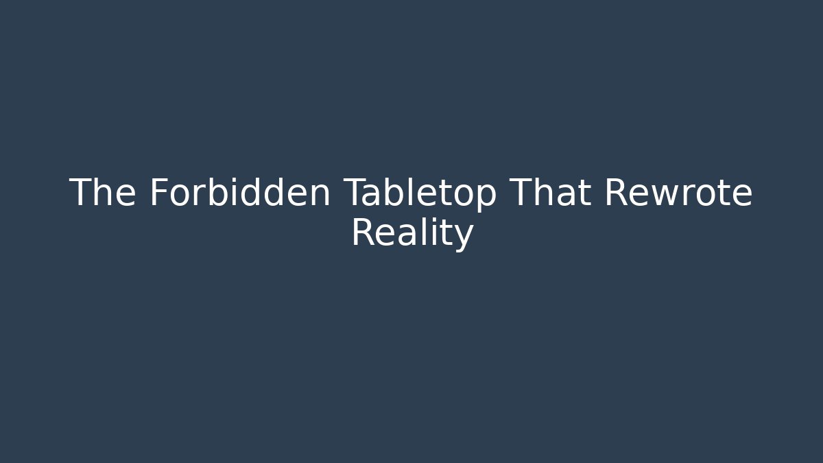 The Forbidden Tabletop That Rewrote Reality