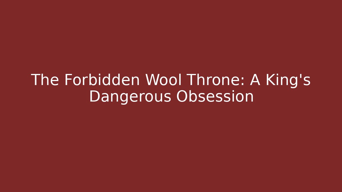 The Forbidden Wool Throne: A King's Dangerous Obsession