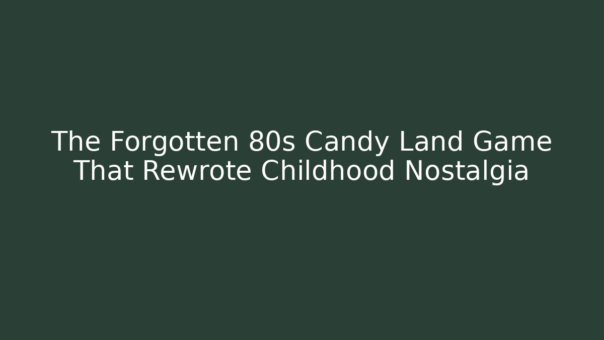 The Forgotten 80s Candy Land Game That Rewrote Childhood Nostalgia