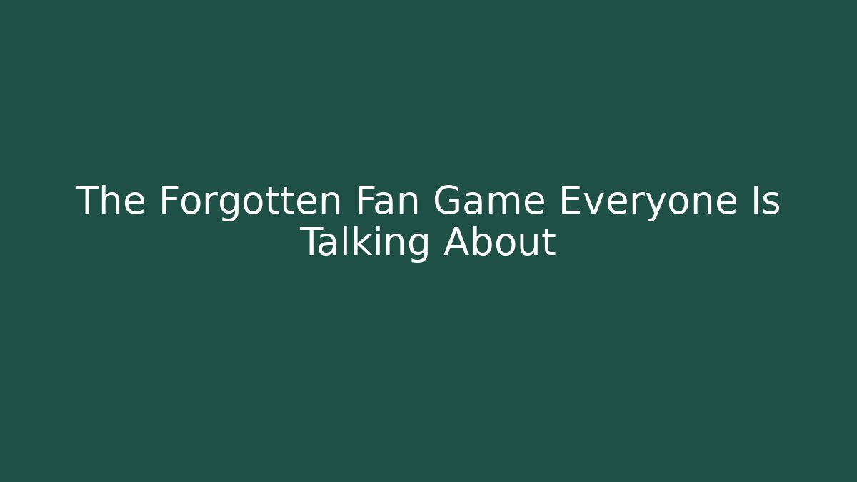 The Forgotten Fan Game Everyone Is Talking About - Critter Realm