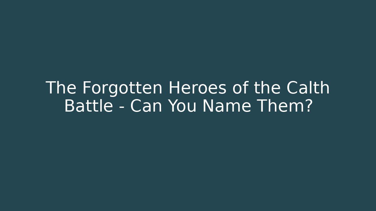 The Forgotten Heroes of the Calth Battle – Can You Name Them?