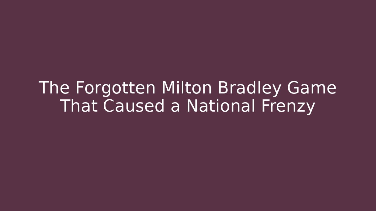 The Forgotten Milton Bradley Game That Caused a National Frenzy
