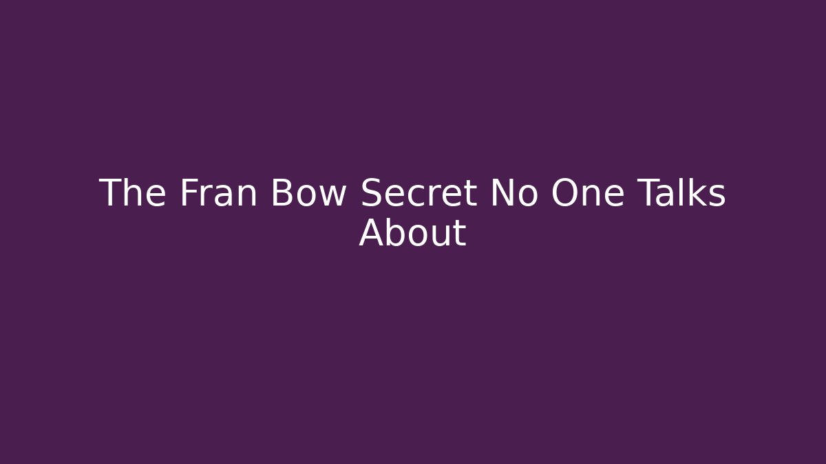 The Fran Bow Secret No One Talks About