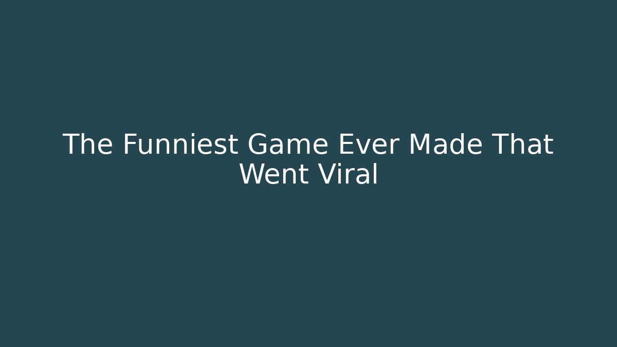 The Funniest Game Ever Made That Went Viral - Critter Realm
