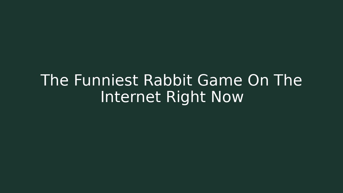 The Funniest Rabbit Game On The Internet Right Now - Critter Realm