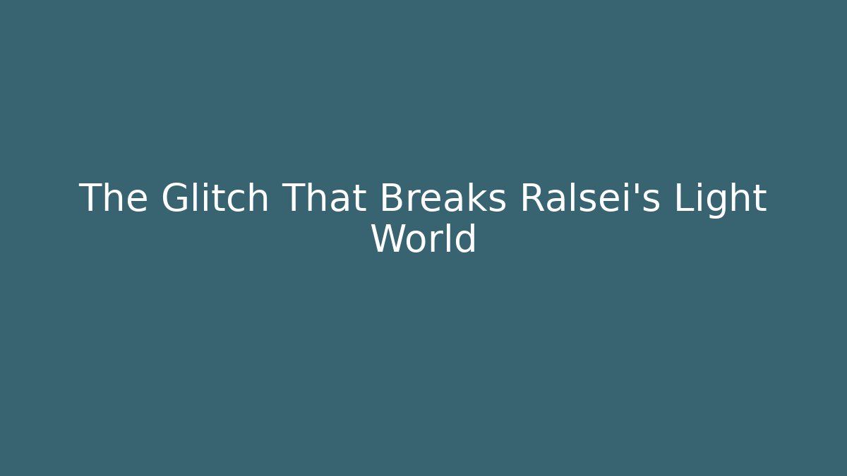 The Glitch That Breaks Ralsei's Light World