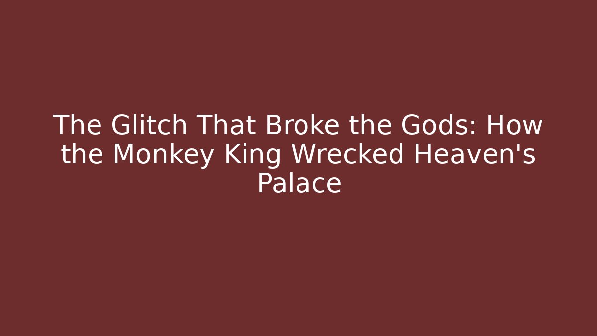 The Glitch That Broke the Gods: How the Monkey King Wrecked Heaven's Palace