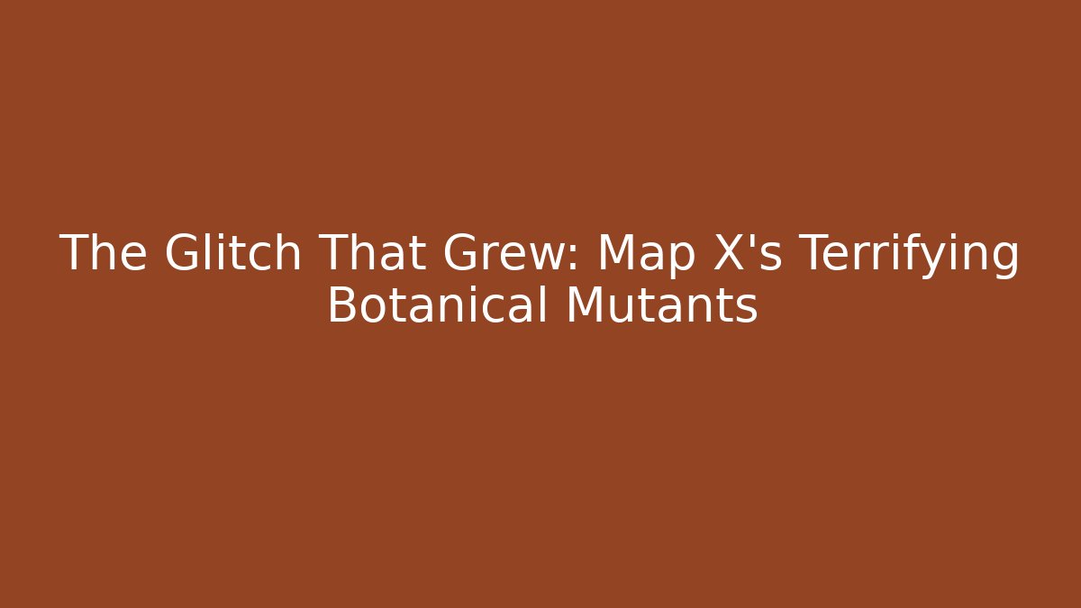 The Glitch That Grew: Map X's Terrifying Botanical Mutants - Critter Realm