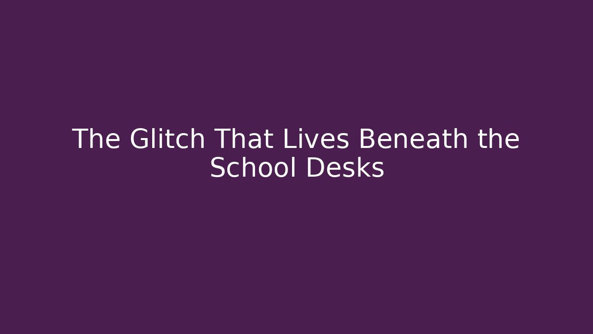 The Glitch That Lives Beneath the School Desks