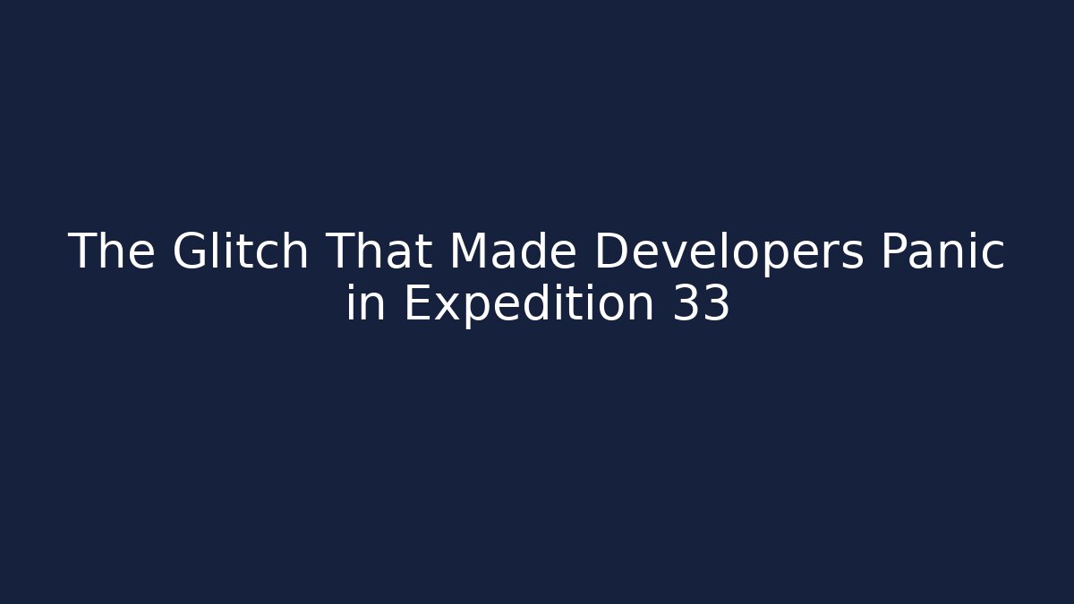 The Glitch That Made Developers Panic in Expedition 33 - Critter Realm