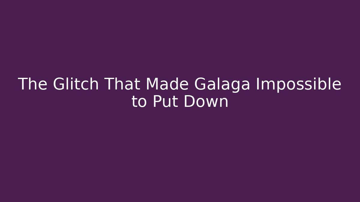 The Glitch That Made Galaga Impossible to Put Down