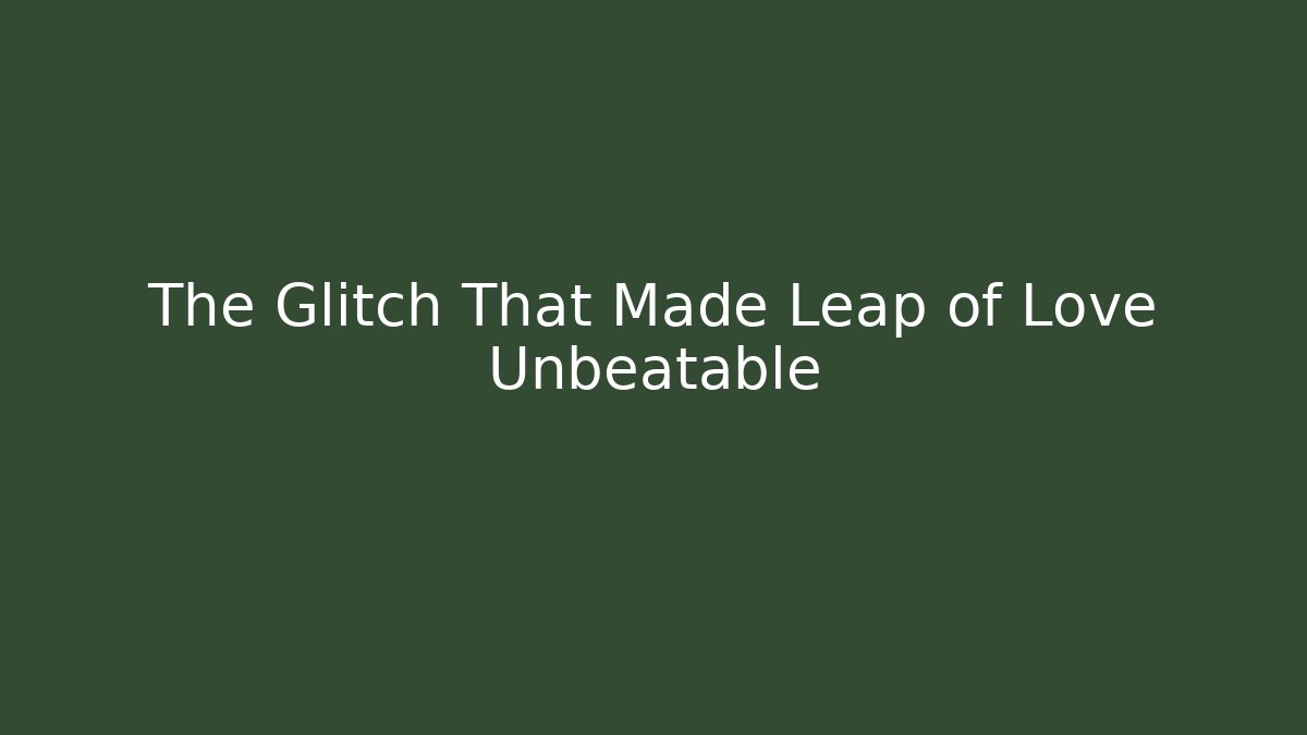 The Glitch That Made Leap of Love Unbeatable