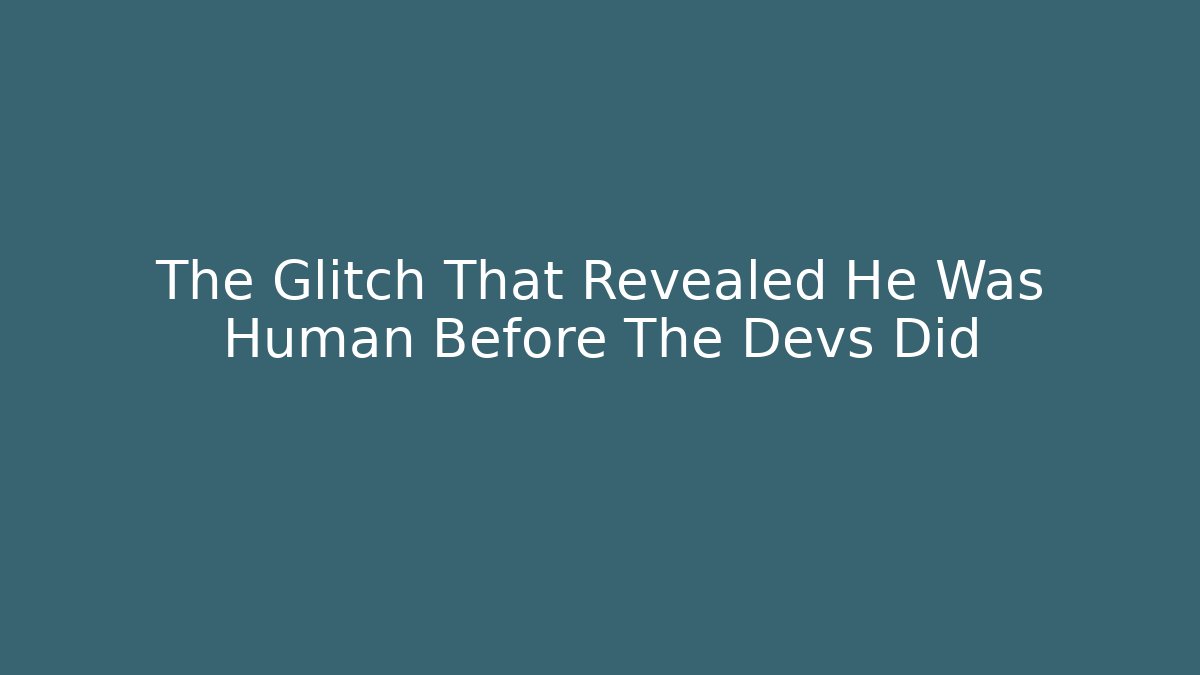 The Glitch That Revealed He Was Human Before The Devs Did