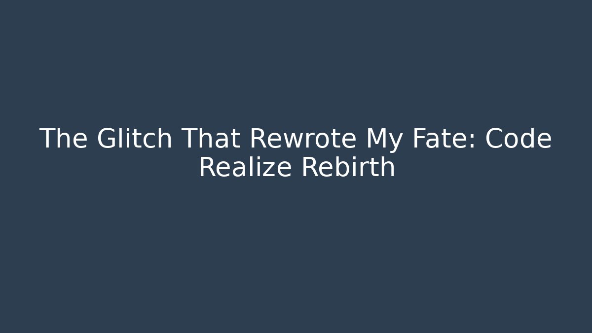The Glitch That Rewrote My Fate: Code Realize Rebirth