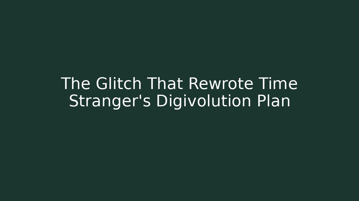 The Glitch That Rewrote Time Stranger's Digivolution Plan