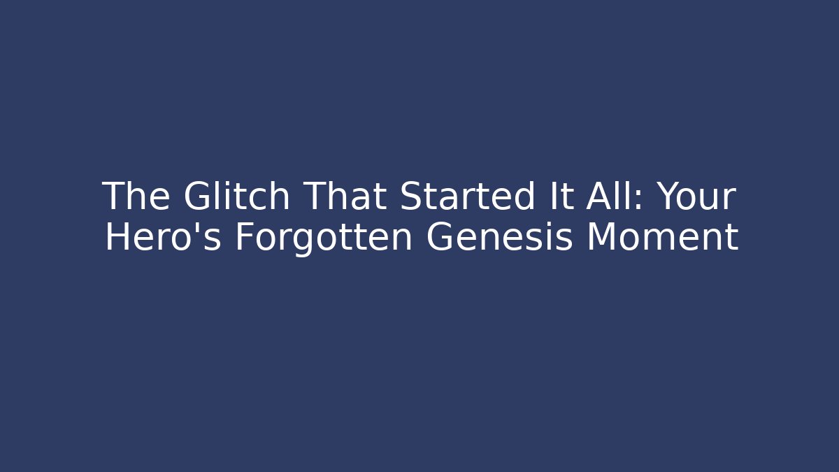 The Glitch That Started It All: Your Hero’s Forgotten Genesis Moment