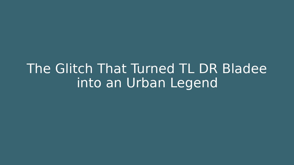 The Glitch That Turned TL DR Bladee into an Urban Legend