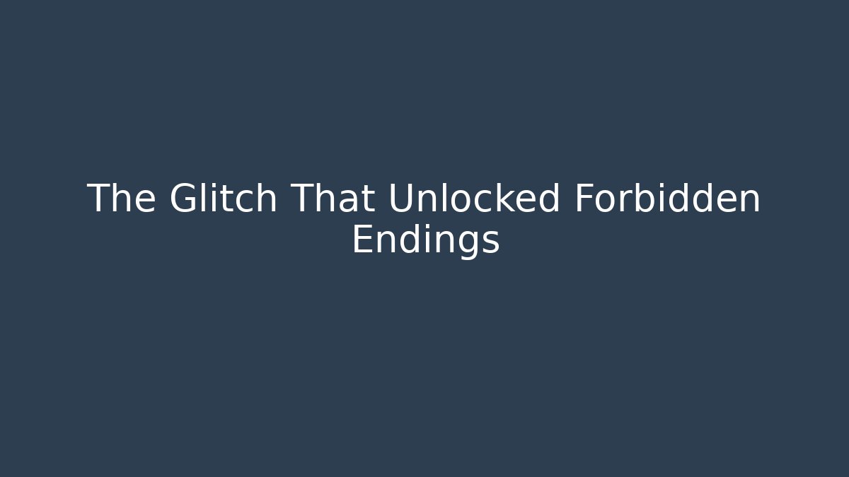 The Glitch That Unlocked Forbidden Endings