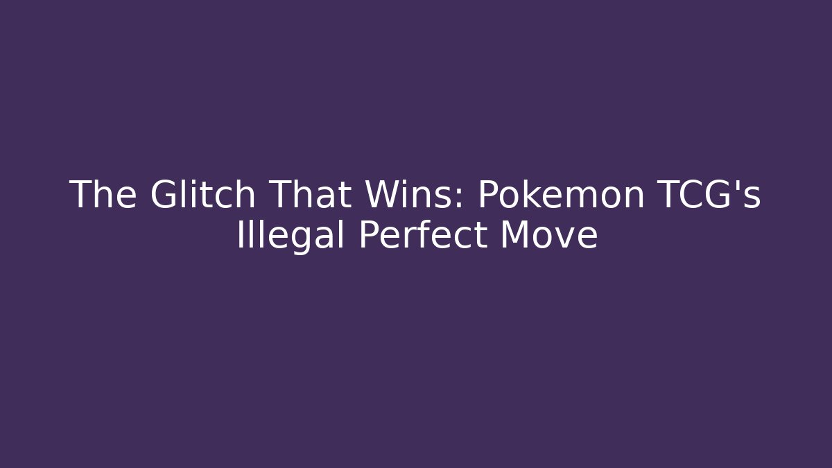 The Glitch That Wins: Pokémon TCG's Illegal Perfect Move