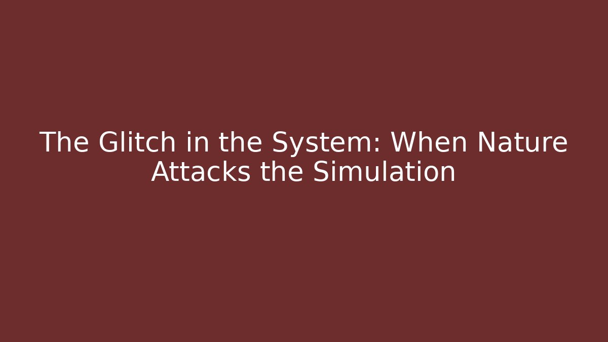 The Glitch in the System: When Nature Attacks the Simulation