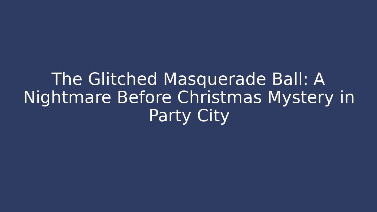 The Glitched Masquerade Ball: A Nightmare Before Christmas Mystery in Party City