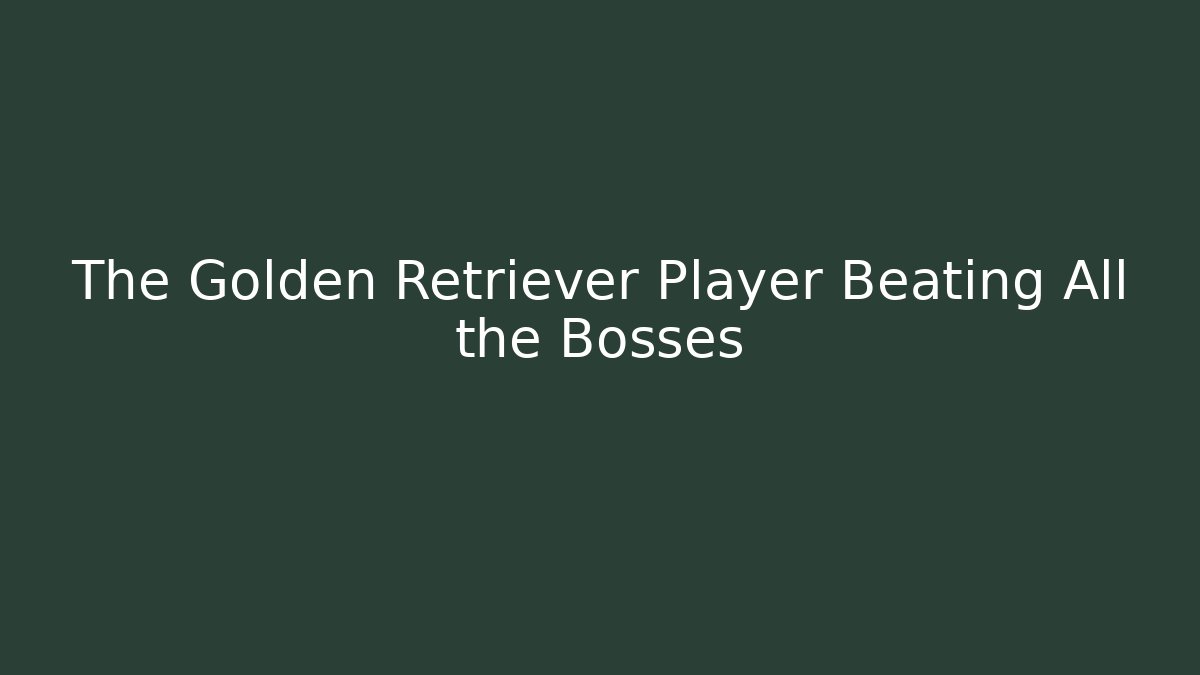 The Golden Retriever Player Beating All the Bosses
