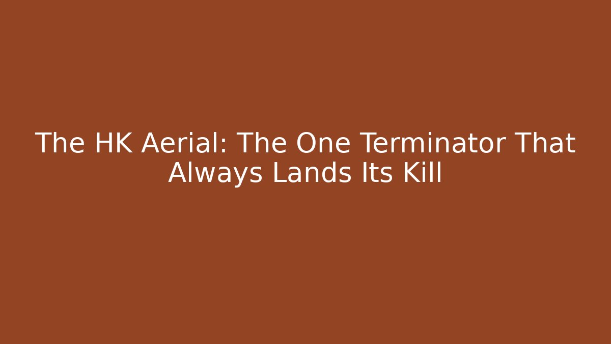 The HK Aerial: The One Terminator That Always Lands Its Kill