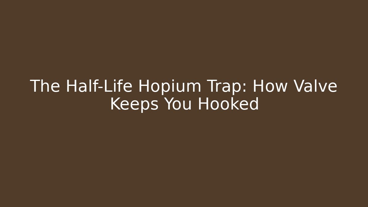 The Half-Life Hopium Trap: How Valve Keeps You Hooked