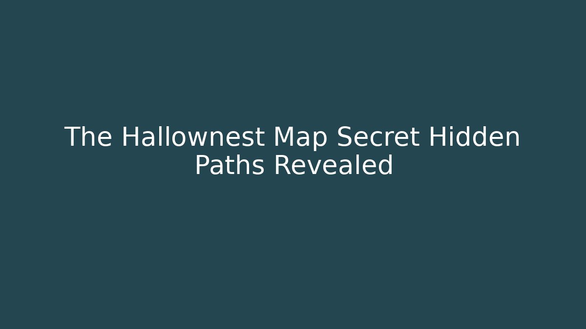 The Hallownest Map Secret Hidden Paths Revealed