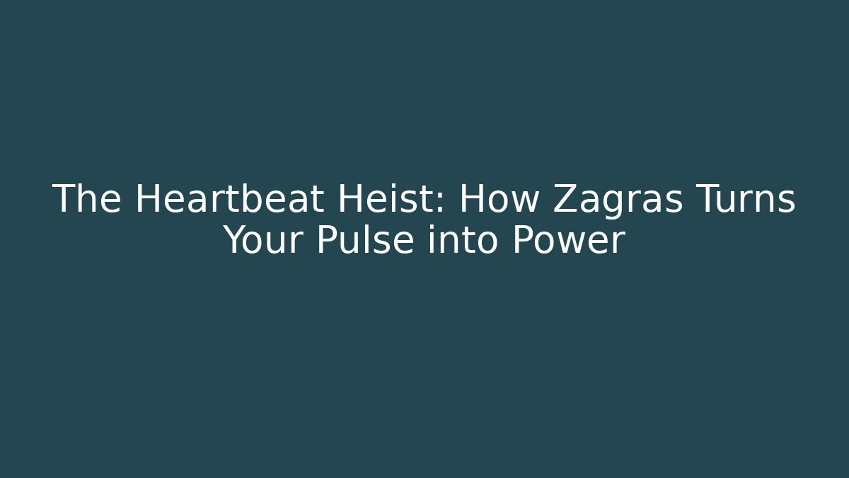 The Heartbeat Heist: How Zagras Turns Your Pulse into Power