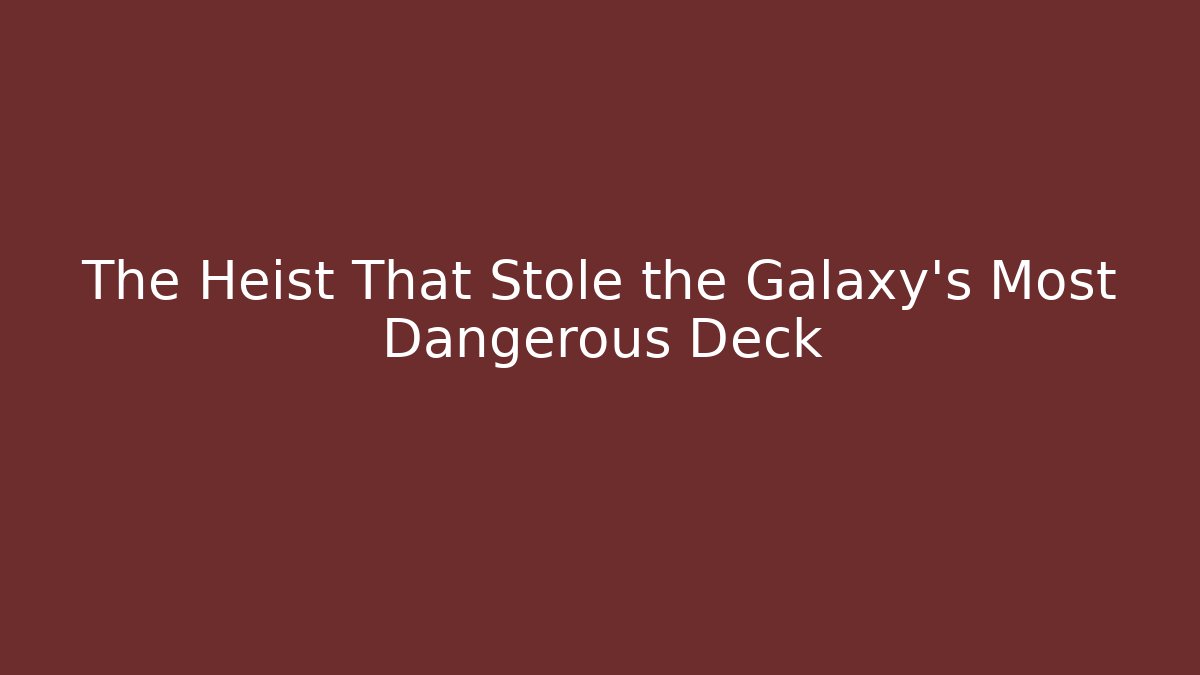 The Heist That Stole the Galaxy's Most Dangerous Deck