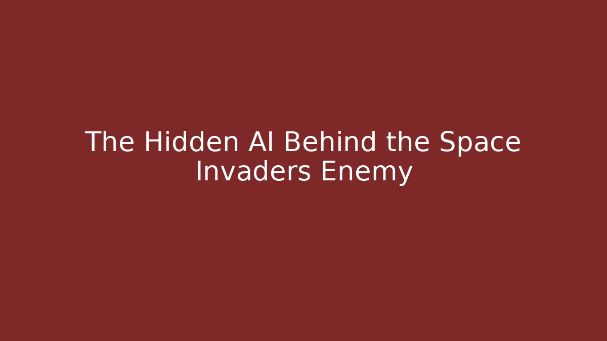 The Hidden AI Behind the Space Invaders Enemy - Critter Realm