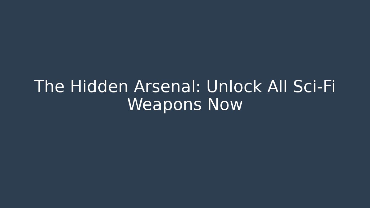 The Hidden Arsenal: Unlock All Sci-Fi Weapons Now