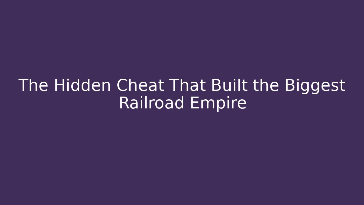 The Hidden Cheat That Built the Biggest Railroad Empire