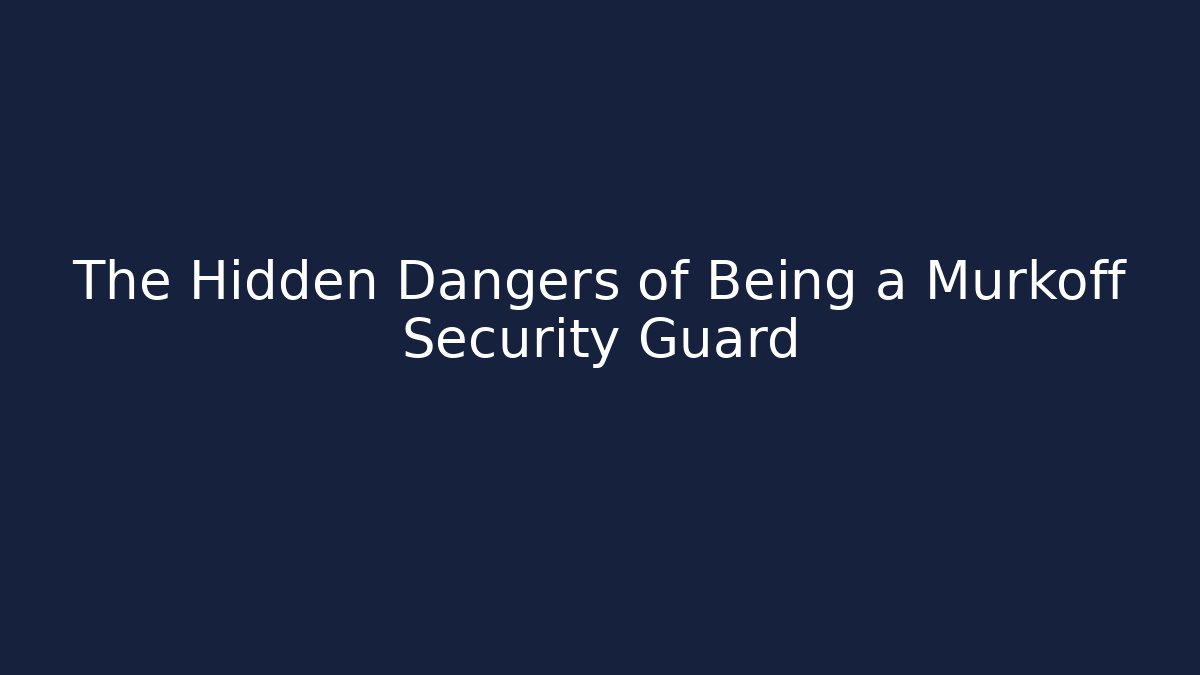 The Hidden Dangers of Being a Murkoff Security Guard - Critter Realm