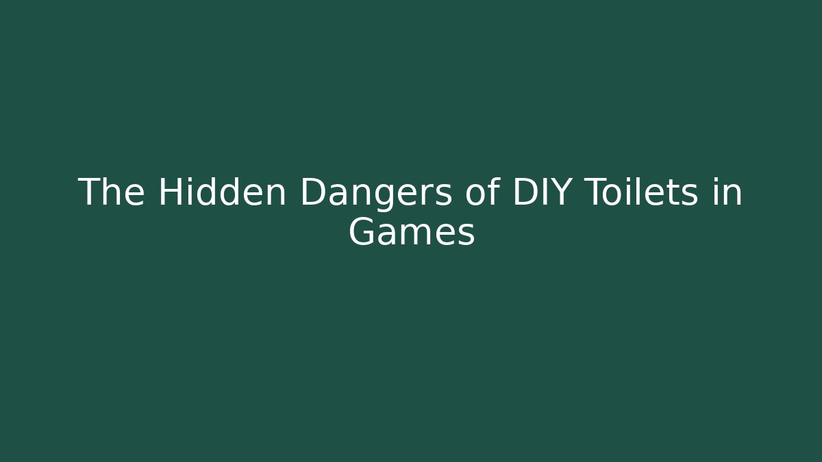 The Hidden Dangers of DIY Toilets in Games