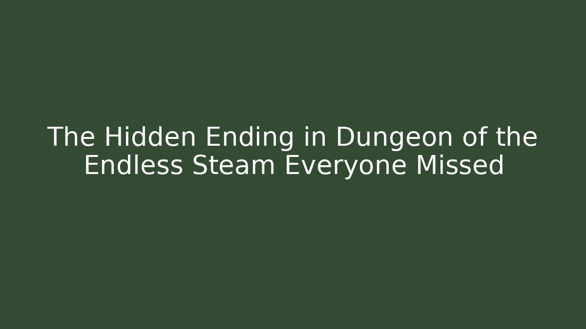 The Hidden Ending in Dungeon of the Endless Steam Everyone Missed