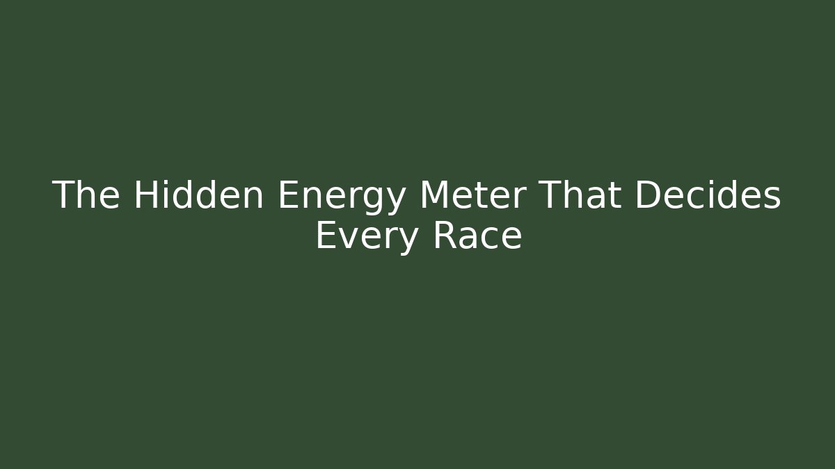 The Hidden Energy Meter That Decides Every Race - Critter Realm