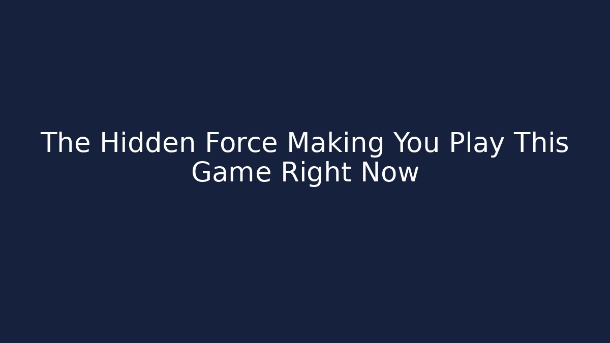 The Hidden Force Making You Play This Game Right Now - Critter Realm